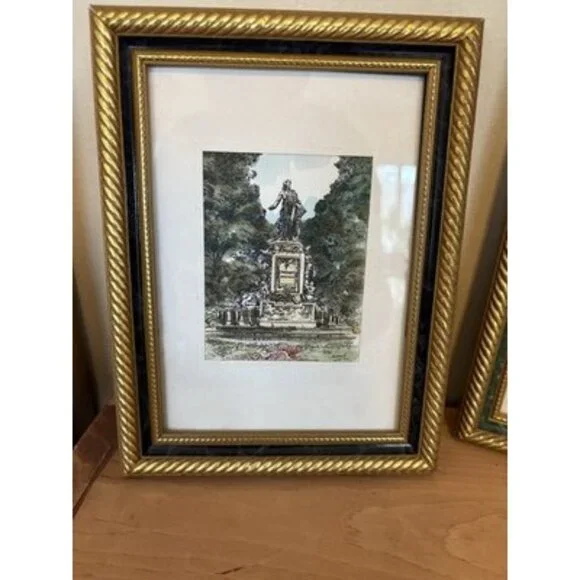 2 Vienna Austria Landmark Frame Prints Votivkitche And Mozart Monument 5x7's - Picture 6 of 11